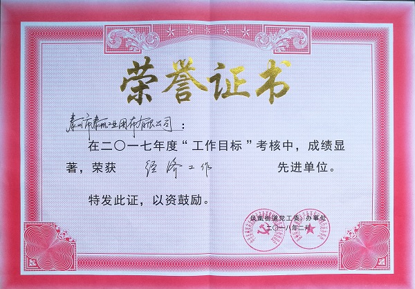 經濟工作先進單位